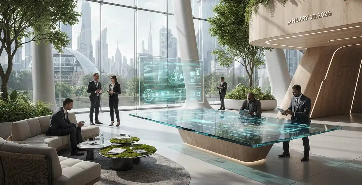 AI generated image of Future Office