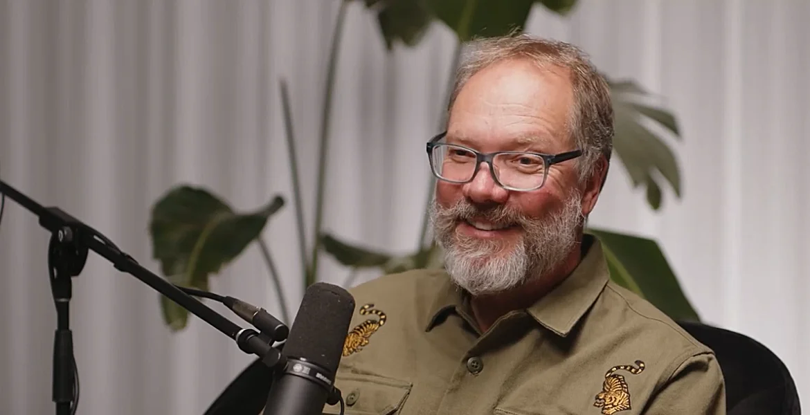 Image of James Calder being Interviewed